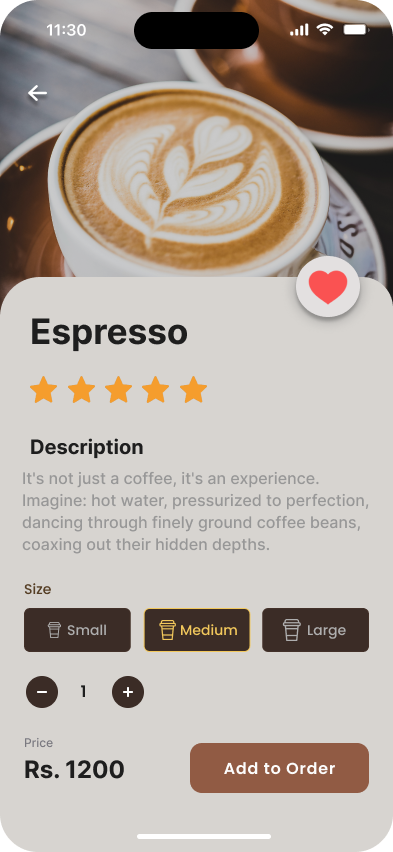 Coffee Mobile App Coffee Category Layout 2